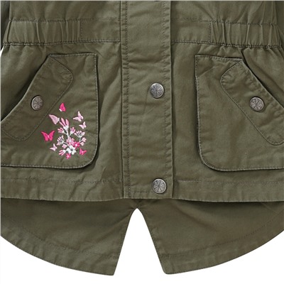 Mädchen Parka mit Stickerei
