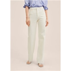 Vaqueros rectos tiro alto -  Mujer | MANGO OUTLET Melilla