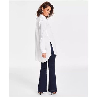 Women's Roll-Tab Button-Down Long Blouse, Created for Macy's