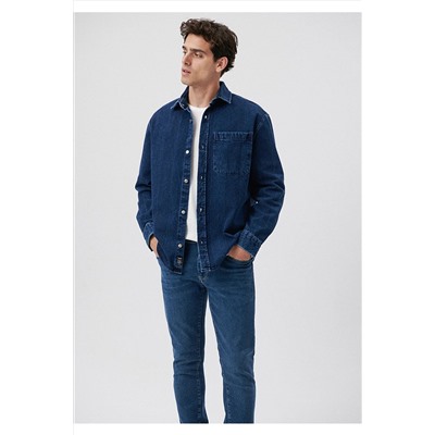 MaviIndigo Gömlek Loose Fit / Bol Rahat Kesim 0210722-18790
