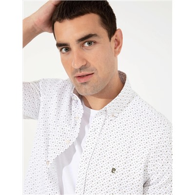 Haki Slim Fit Uzun Kollu Gömlek