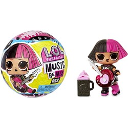 LOL Surprise Remix Rock Dolls Lil Sisters with 7 Surprises Including Instrument - Collectible Doll Toy, Gift for Kids, Toys for Girls and Boys Ages 4 5 6 7+ Years Old, Multi color