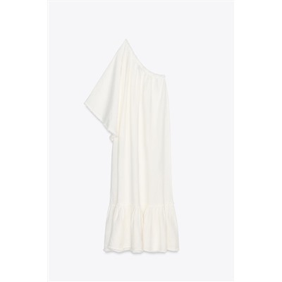 ZW COLLECTION 100% LINEN ASYMMETRIC DRESS