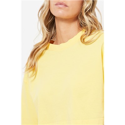 Camiseta cropped - Amarillo