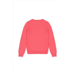 Kız Çocuk Pembe Basic Kazak