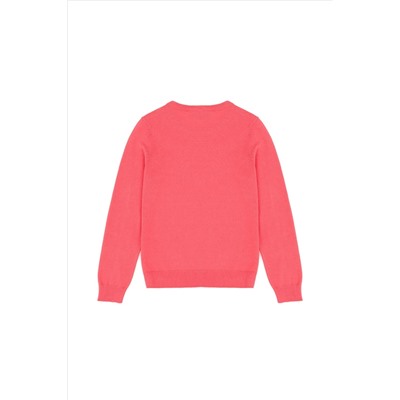 Kız Çocuk Pembe Basic Kazak