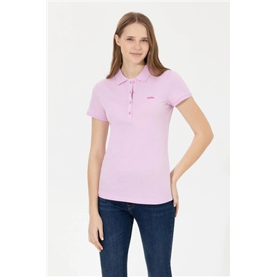 Kadın Manolya Basic Polo Yaka Tişört