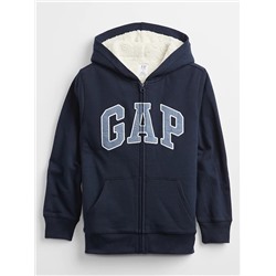 Kids Gap Logo Sherpa-Lined Hoodie