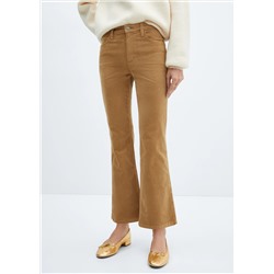 Pantalón flare crop pana