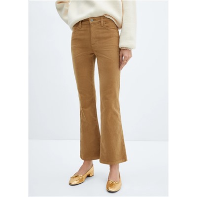 Pantalón flare crop pana