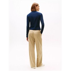Mockneck Stretch Knit Top