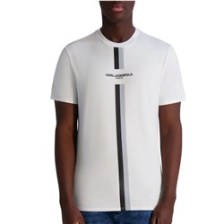 Karl Lagerfeld Paris Logo Racing Stripe T-Shirt