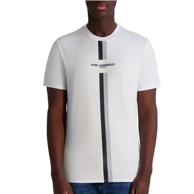 Karl Lagerfeld Paris Logo Racing Stripe T-Shirt