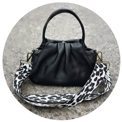 PELLE · LUX negro с ремнем для сумки