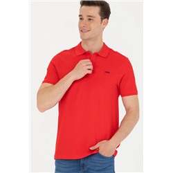Erkek Kırmızı Basic Polo Yaka Tişört