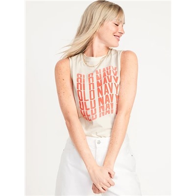 EveryWear Sleeveless Logo Graphic T-Shirt for Women