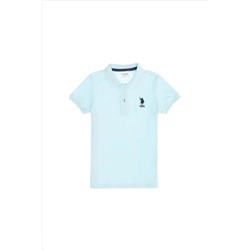 Erkek Çocuk Su Yeşili Basic Polo Yaka T-Shirt