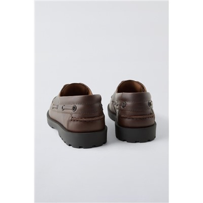 LEATHER DECK SHOES