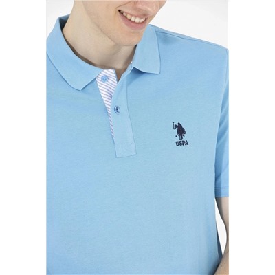 Erkek Turkuaz Basic Polo Yaka Tişört