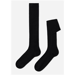 Lange Herrensocken mit Wolle und Baumwolle