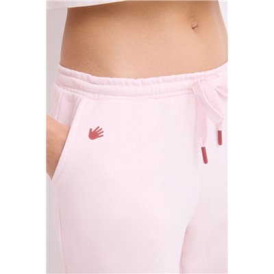 Pantalón largo jogger felpa rosa