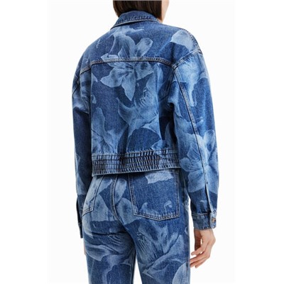 Chaqueta vaquera flores