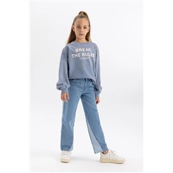 Defacto Kız Çocuk Wide Leg Geniş Paça Pantolon A9605A823WN