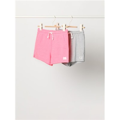 PACK OF 2 BASIC PLAIN PLUSH SHORTS
