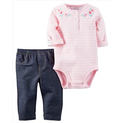 2-Piece Bodysuit & Jegging Set