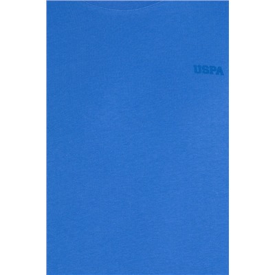 Erkek Saks Basic Bisiklet Yaka Tişört