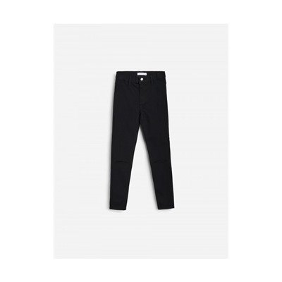 Jeans im Used-Look mit hoher Taille