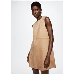 Vestido recto antelina -  Mujer | MANGO OUTLET España
