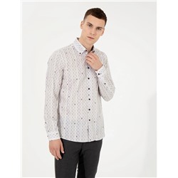 Açık Kahverengi Slim Fit Uzun Kollu Gömlek