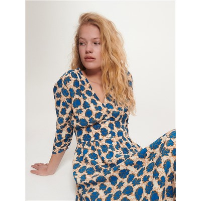 Viskose Kleid mit Muster