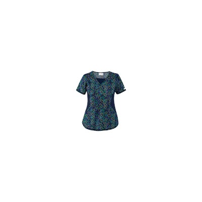 UA Twister Navy Print Scrub Top