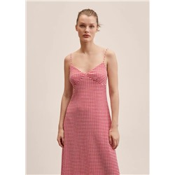 Vestido cuadros vichy -  Mujer | MANGO OUTLET España