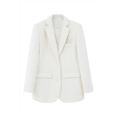 Blazer de lana Blanco