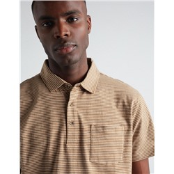 Striped Polo, Men, Light Brown
