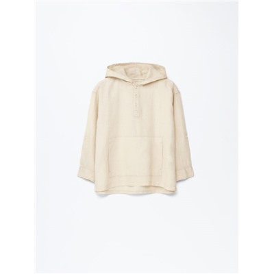 Rustic shirt with hood