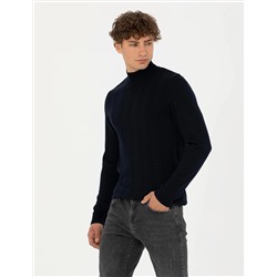Lacivert Slim Fit Kazak