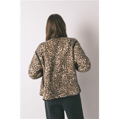 Chaqueta corta reversible animal print