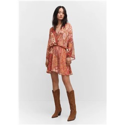 Vestido gasa estampado