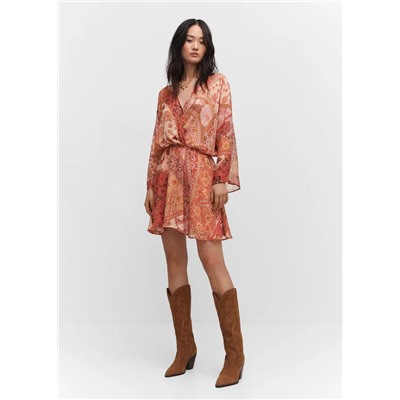 Vestido gasa estampado