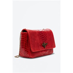 Bandolera de piel Rojo y dorado - Firenze Artegiani