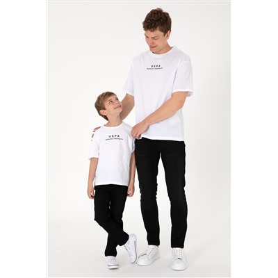 Erkek Comfort Fit Bisiklet Yaka Beyaz Tişört