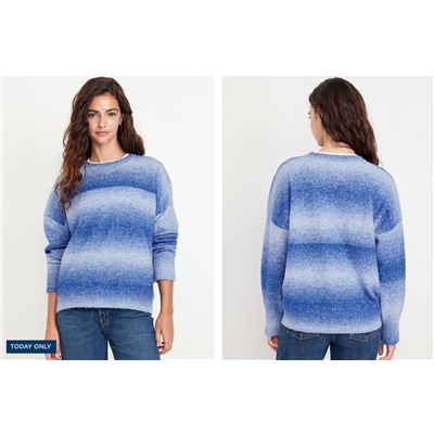 Cozy Crew-Neck Ombré Sweater