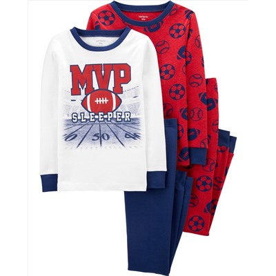 Carter's | Kid 4-Piece 100% Snug Fit Cotton PJs
