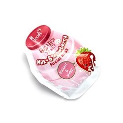 Тканевая маска  для сияния и яркости кожи "Молоко и клубника" от Moods 38 гр / Moods Milk+Strawberry Bright and Shine facial mask 38g