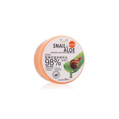 Ночной гель для лица с улиточной слизью и алоэ вера 300 мл / MOODS SNAIL & ALOE SOOTHING CARE FACIAL SLEEPING GEL 300 ML