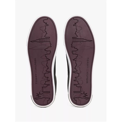 Low Cut Logo Leather Mix Sneaker